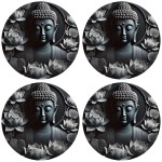 Set de 4 dessous de verres sagesse de bouddha Cbkreation