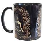 Mug en cramique lumire de bouddha noir - CBKreation