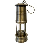 Lampe de mineur dcorative en laiton vieilli 22 cm