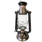 Lampe tempte couleur bronze en mtal 30 cm