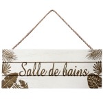 Plaque de porte pour salle de bain