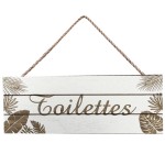 Plaque de porte pour toilettes