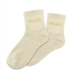 Chaussettes Brillante pailletes beige