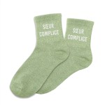 Paire de chaussettes paillettes Soeur complice verte