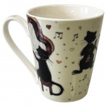 Tasse en porcelaine Chats musiciens par Kiub