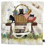 Sac  tarte en coton Chaton en picnic Kiub