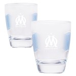 Coffret de 2 verres  eau Olympique de Marseille