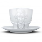 Tasse Wolfgang Amadeus Mozart avec sous tasse en porcelaine