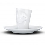 Tasse et sous tasse expresso en Porcelaine Tassen - Heureux