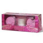 Set cadeau petite bougie et 2 bombes de bain heart and home