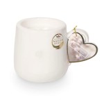 Petit mug bougie en cramique blanche Amour Toujours