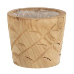 Cache pot en bois naturel 17 cm