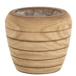 Cache pot en bois naturel