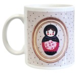 Mug Poupe russe plumetis par Cbkreation