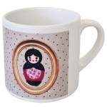 Tasse expresso en cramique Poupe russe