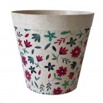 Cache Pot en Bambou petites fleurs 25.5 cm