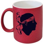 Tasse rouge en cramique corse par Cbkreation