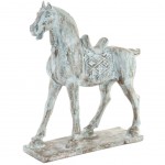 Grande statuette Cheval en rsine patine