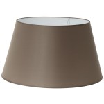 Grand abat jour conique marron taupe 40 cm