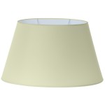 Grand abat jour ovale beige crme 50 cm