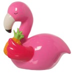 Tirelire flamant rose en cramique 22 cm