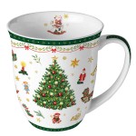 Tasse en Porcelaine Fine - Sapin de Nol