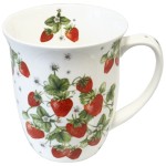 Tasse en Porcelaine Fine Bouquet de fraises