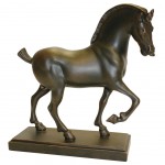 Statuette en rsine Cheval de Lonard de Vinci