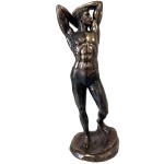 Statuette en rsine homme tatou 29 cm