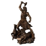 Statuette en polyrsine Thor et ses boucs Tanngrisnir et Tanngnj