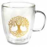 Tasse en verre double paroi Arbre de Vie