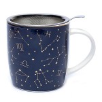 Mug et infuseur  th en porcelaine astrologie