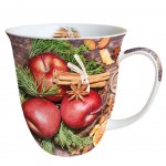 Tasse en Porcelaine Fine - Pommes et Cannelle Nol