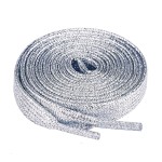 Paire de lacets paillettes argent 120 cm