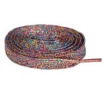 Paire de lacets paillettes multicolores 120 cm