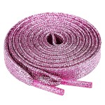 Paire de lacets paillettes rose clair 120 cm